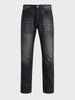 Men's Black Regular Fit Solid Casual Jeans