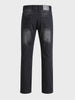 Men's Black Regular Fit Solid Casual Jeans
