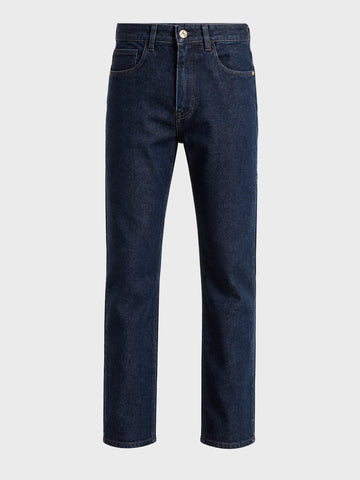 Men's Blue Regular Fit Solid Casual Jeans