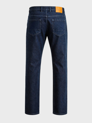 Men's Blue Regular Fit Solid Casual Jeans