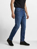 Men's Blue Regular Fit Solid Casual Jeans