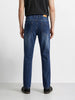 Men's Blue Regular Fit Solid Casual Jeans