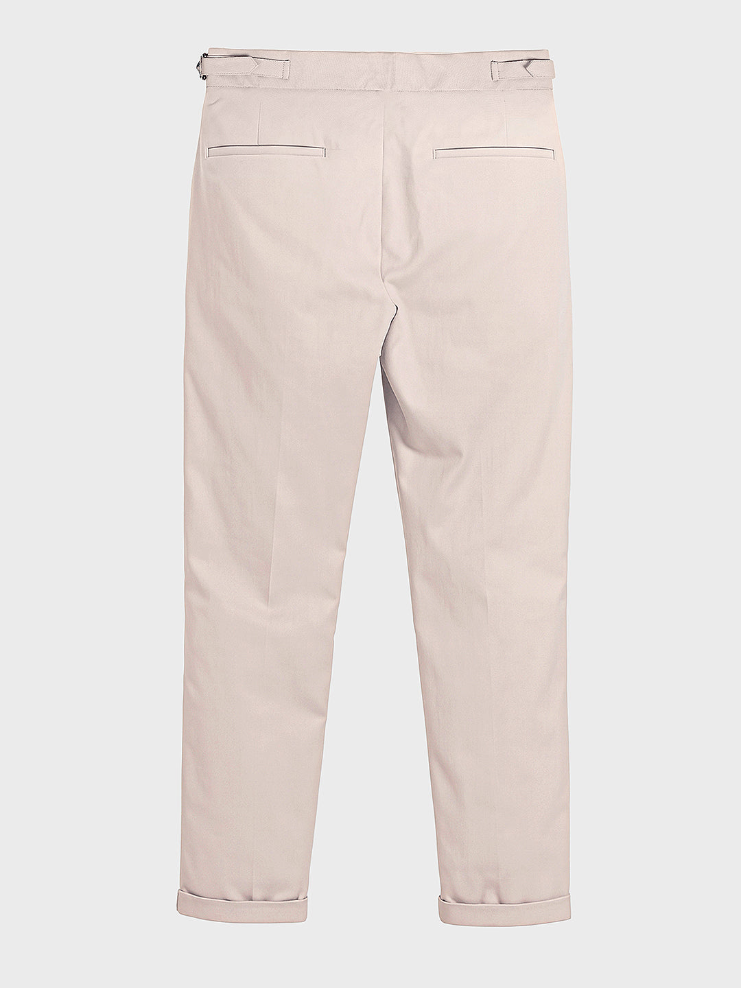 Men's Beige Relaxed Fit Utility Solid Trousers