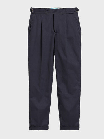 Men's Grey Relaxed Fit Utility Solid Trousers
