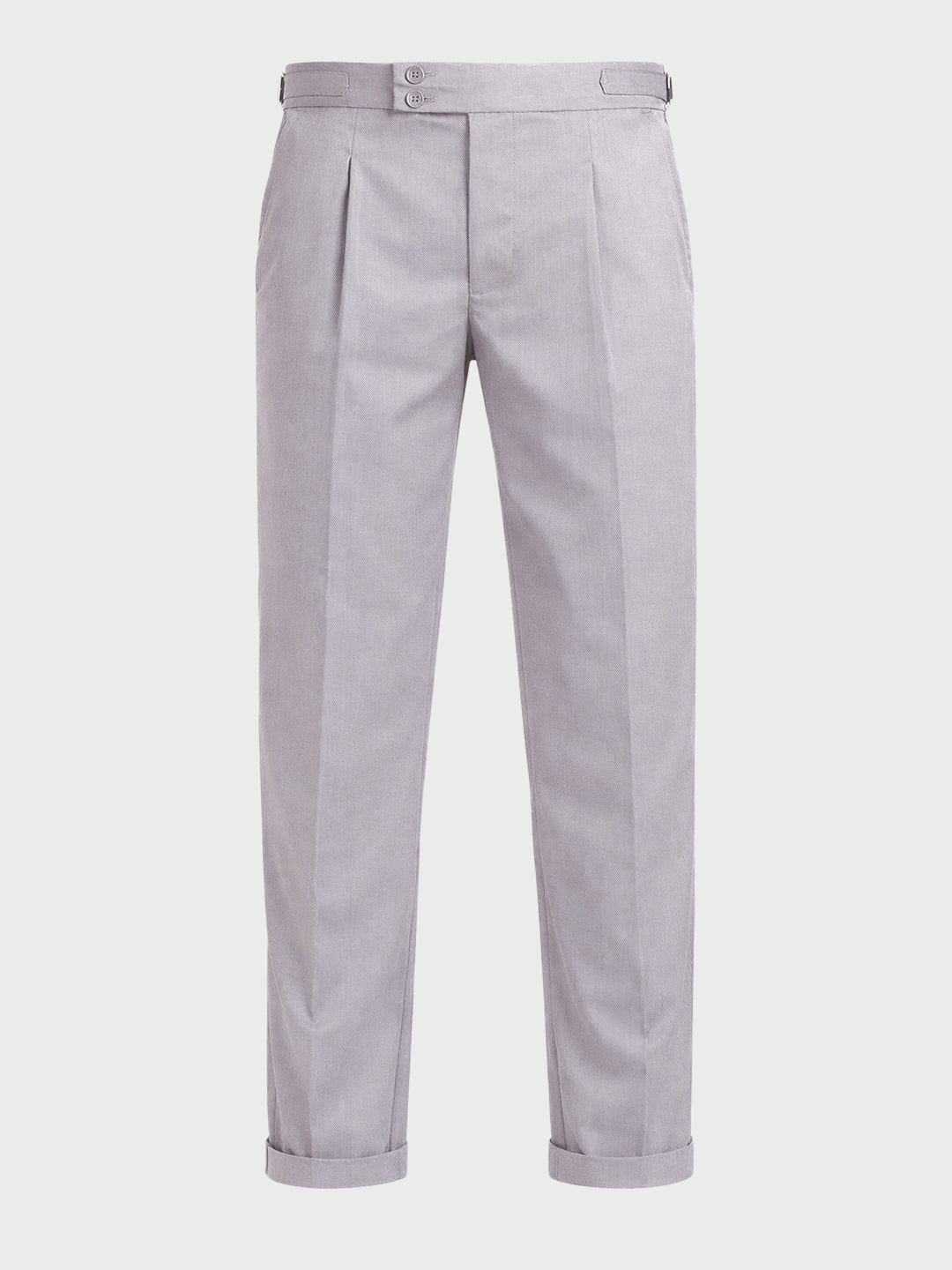 Men's Grey Relaxed Fit Utility Solid Trousers