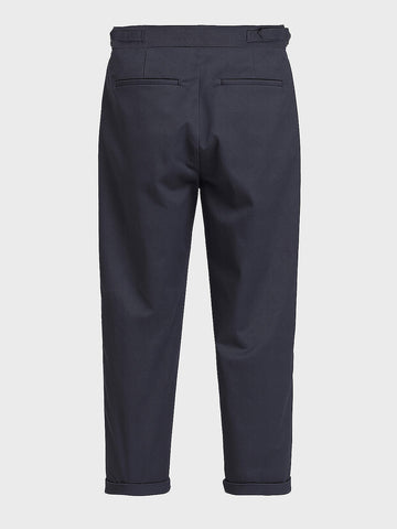Men's Grey Relaxed Fit Utility Solid Trousers