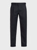 Men's Black Relaxed Fit Utility Solid Trousers