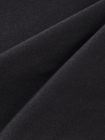 Men's Black Relaxed Fit Utility Solid Trousers