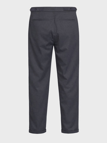 Men's Grey Relaxed Fit Utility Solid Trousers