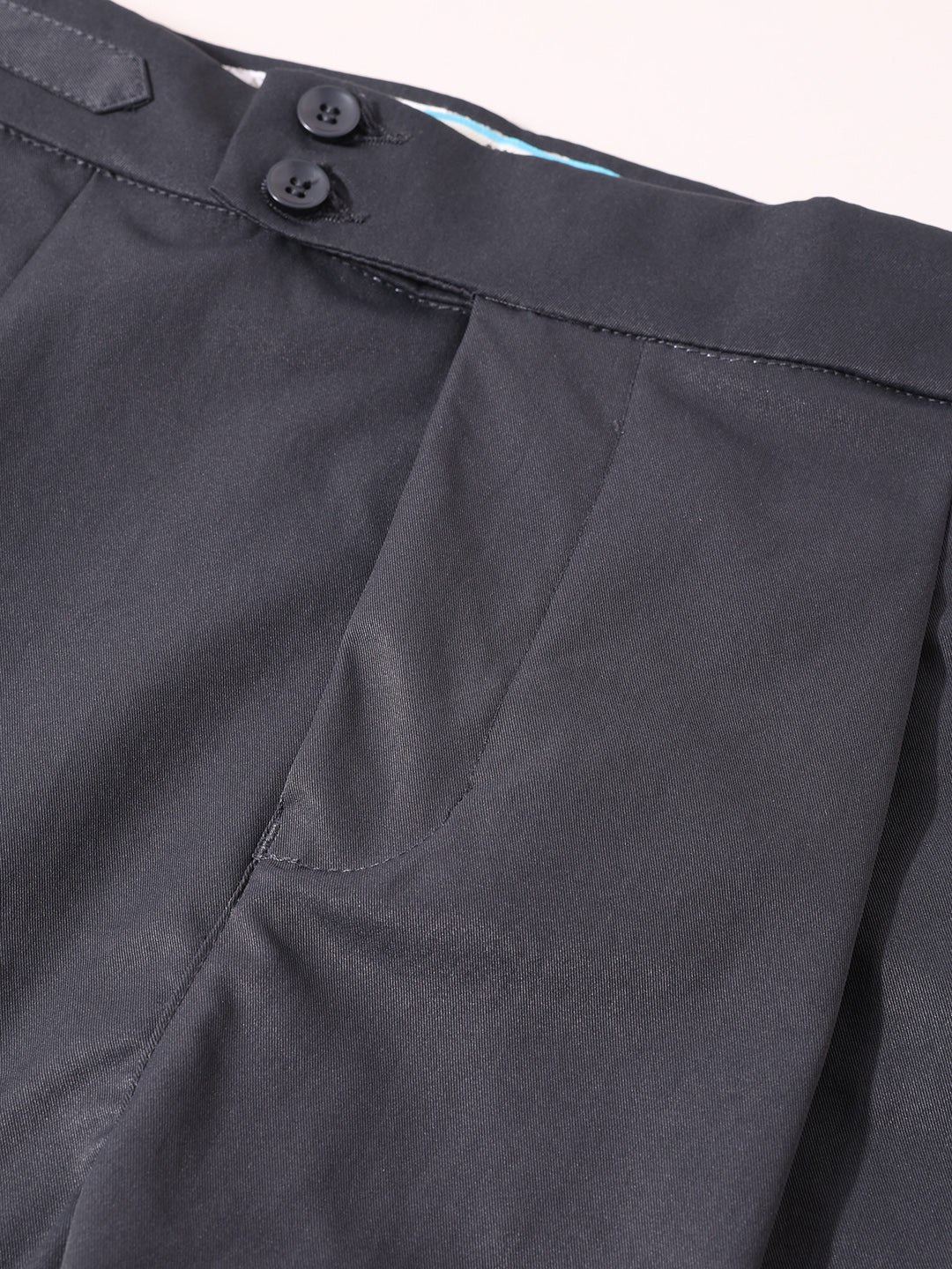 Men's Grey Relaxed Fit Utility Solid Trousers