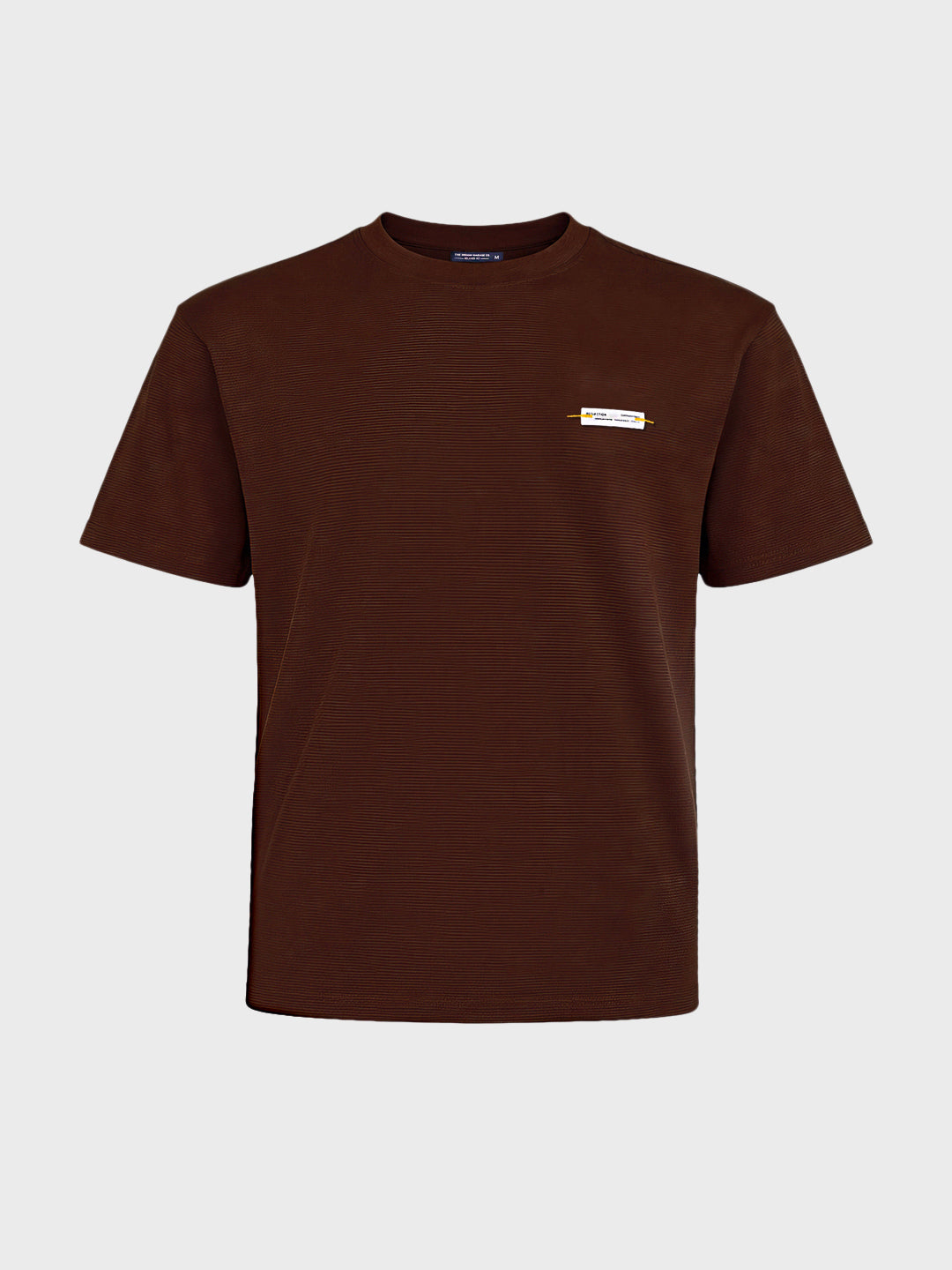 Men's Brown Relaxed Fit Solid Casual T-Shirts