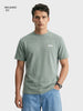 Men's Green Relaxed Fit Solid Casual T-Shirts