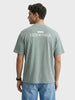 Men's Green Relaxed Fit Solid Casual T-Shirts