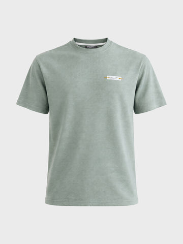 Men's Green Relaxed Fit Solid Casual T-Shirts