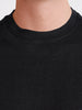 Men's Black Relaxed Fit Solid Casual T-Shirts