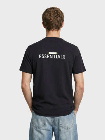 Men's Black Relaxed Fit Solid Casual T-Shirts