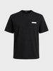 Men's Black Relaxed Fit Solid Casual T-Shirts