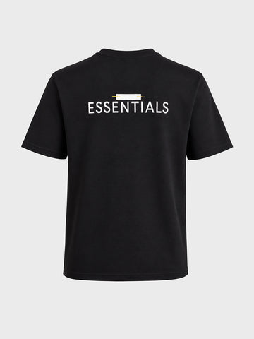 Men's Black Relaxed Fit Solid Casual T-Shirts