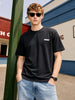 Men's Black Relaxed Fit Solid Casual T-Shirts