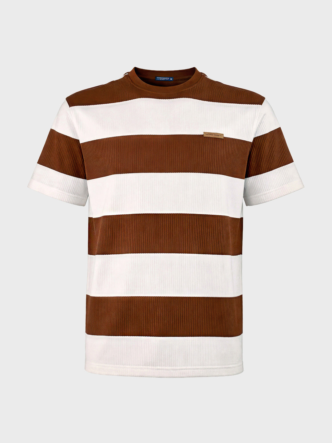 Men's Brown Relaxed Fit Solid Casual T-Shirts