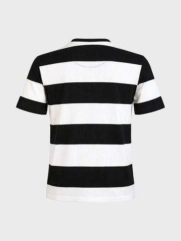 Men's Black Relaxed Fit Solid Casual T-Shirts