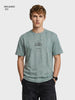 Men's Green Relaxed Fit Printed Casual T-Shirts