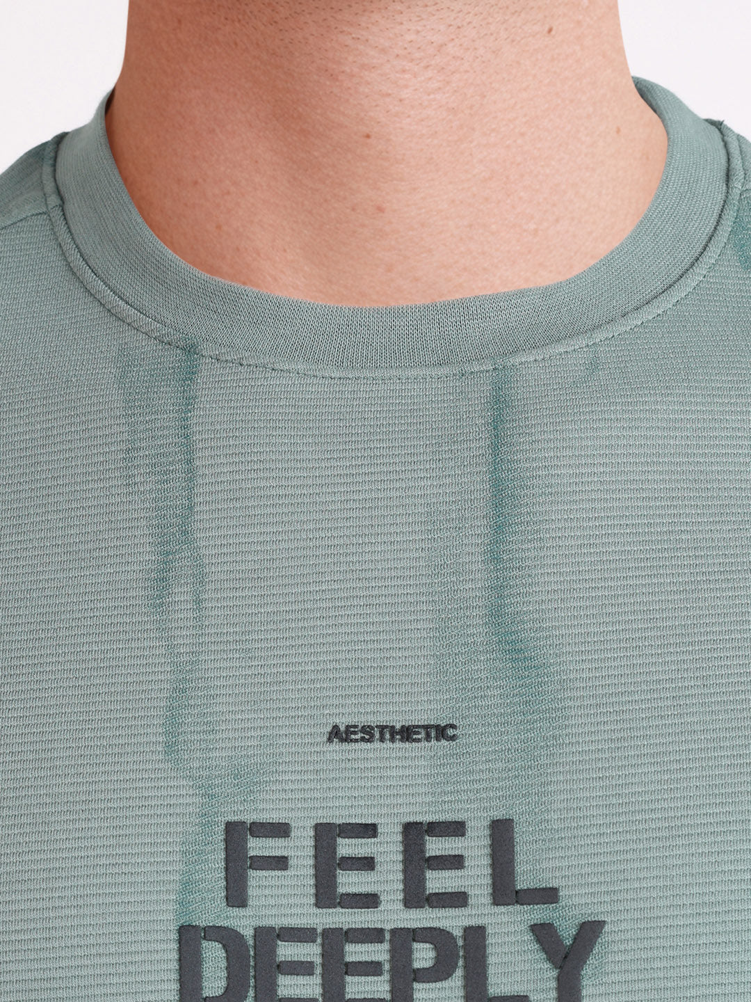 Men's Green Relaxed Fit Printed Casual T-Shirts
