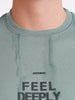Men's Green Relaxed Fit Printed Casual T-Shirts