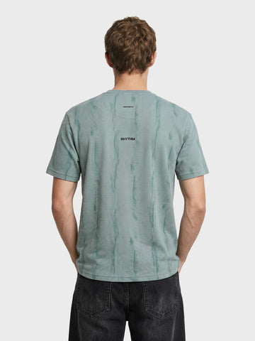 Men's Green Relaxed Fit Printed Casual T-Shirts