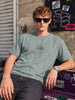 Men's Green Relaxed Fit Printed Casual T-Shirts