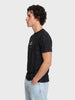 Men's Black Relaxed Fit Printed Casual T-Shirts