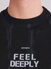 Men's Black Relaxed Fit Printed Casual T-Shirts