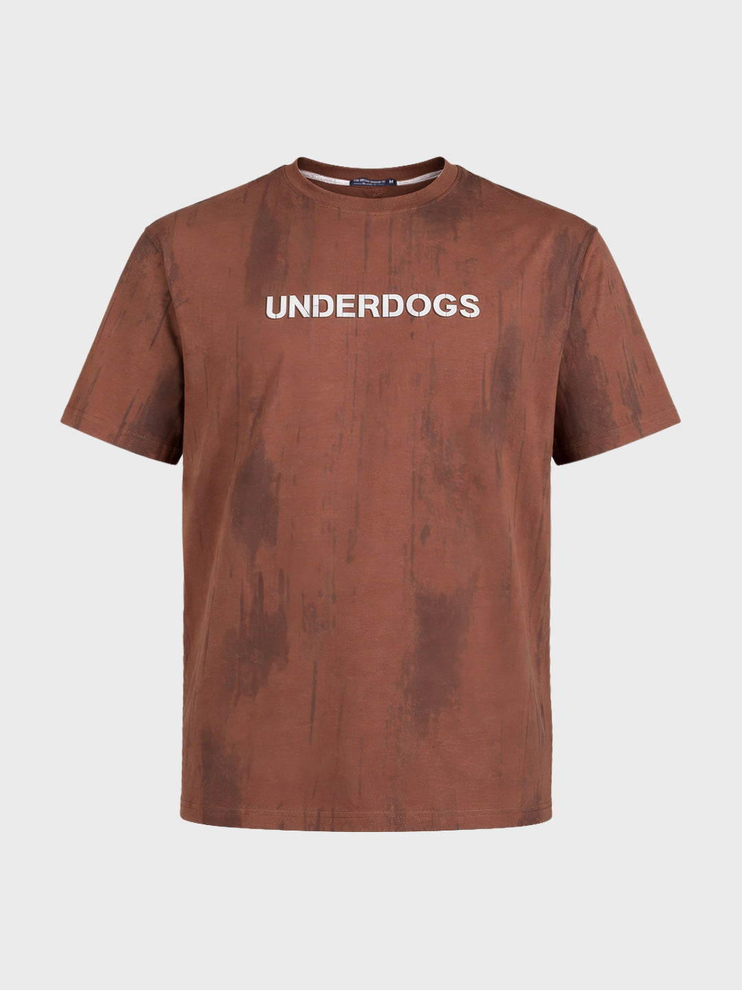 Men's Brown Relaxed Fit Printed Casual T-Shirts