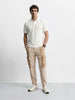 Men's White Loose Tapered Fit Solid Casual Jogger