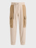 Men's White Loose Tapered Fit Solid Casual Jogger