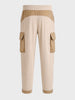 Men's White Loose Tapered Fit Solid Casual Jogger