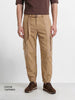 Men's Khaki Loose Tapered Fit Solid Casual Joggers