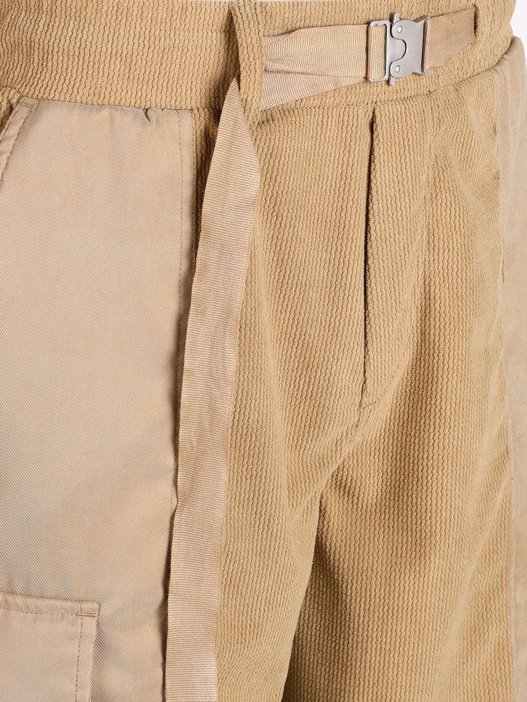 Men's Khaki Loose Tapered Fit Solid Casual Joggers