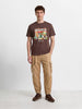 Men's Khaki Loose Tapered Fit Solid Casual Joggers