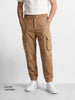 Men's Brown Loose Tapered Fit Solid Casual Joggers