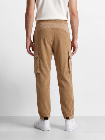 Men's Brown Loose Tapered Fit Solid Casual Joggers