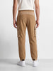Men's Brown Loose Tapered Fit Solid Casual Joggers