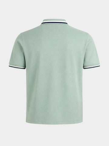 Men's Green Regular Fit Solid Casual Polo T-Shirts