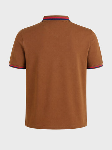 Men's Brown Regular Fit Solid Casual Polo T-Shirts