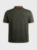 Men's Olive Regular Fit Solid Casual Polo T-Shirts