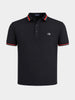 Men's Black Regular Fit Solid Casual Polo T-Shirts