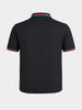 Men's Black Regular Fit Solid Casual Polo T-Shirts