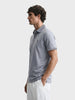 Men's Grey Regular Fit Solid Casual Polo T-Shirts
