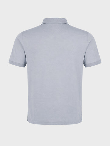 Men's Grey Regular Fit Solid Casual Polo T-Shirts