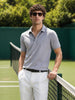 Men's Grey Regular Fit Solid Casual Polo T-Shirts